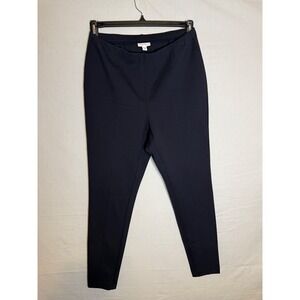 J. Jill Navy Blue Ponte Leggings Front Seam Elastic Waist Petite Medium